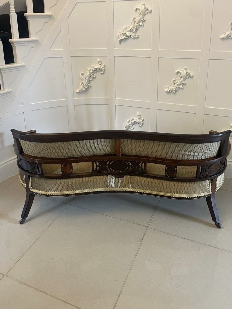 Superb Quality Antique Victorian Rosewood Inlaid Settee - Image 7